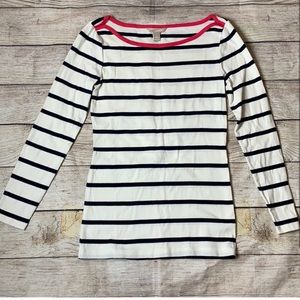 Banana Republic striped boatneck long sleeve shirt